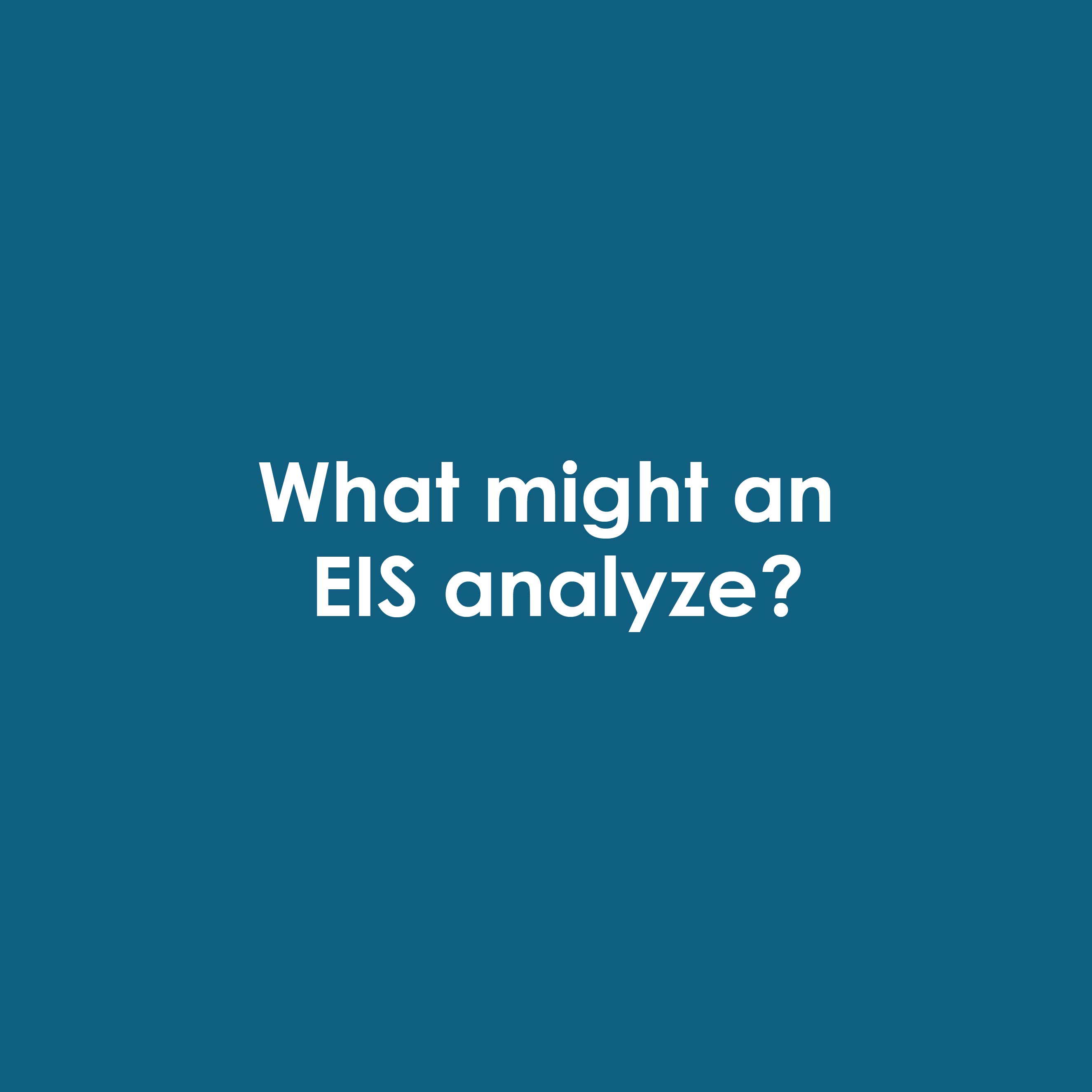 What might an EIS analyze?